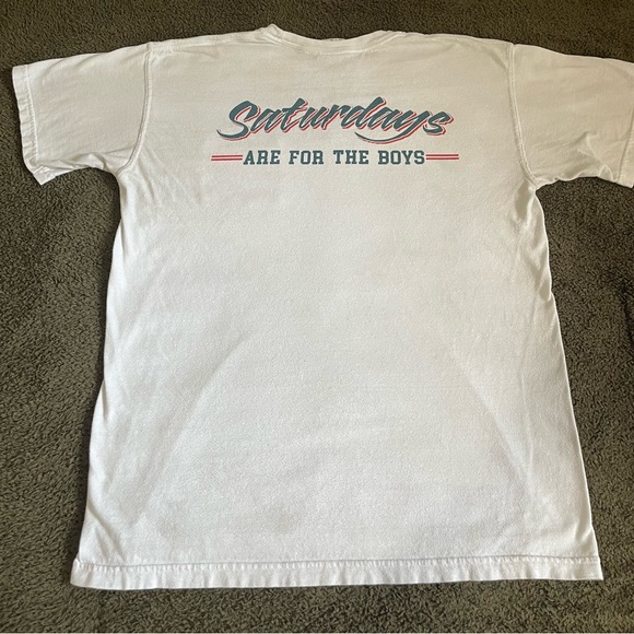 Old row, Saturdays are for the boys white tshirt, size M - Picture 4 of 4